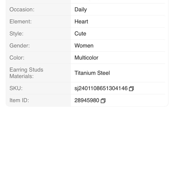 Pink Heart Drop Earrings - Picture 5 of 5